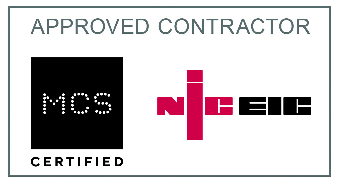 Logo graphic showing accreditation text for an approved contractor.